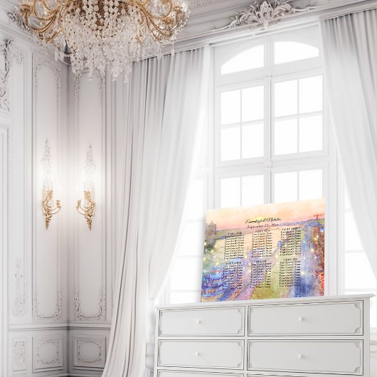 サバンナGA川通りサンセット結婚のシートチャート ポスター