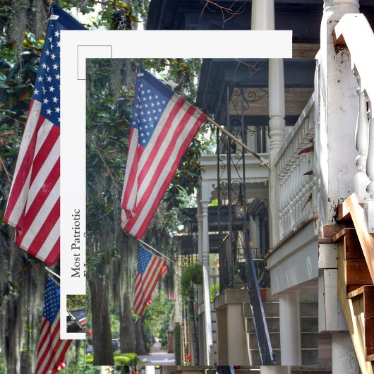 サバンナGA愛国旗ジョーンズセントフォト ポストカード