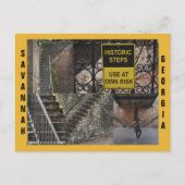 サバンナGA歴史的な階段写真 ポストカード (正面)