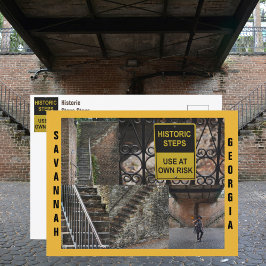 サバンナGA歴史的な階段写真 ポストカード