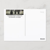 サバンナGA コロニアルパーク墓地の写真 ポストカード (裏面)