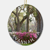 サバンナGA Forsyth公園のツツジのリブオークのコケ セラミックオーナメント (左)