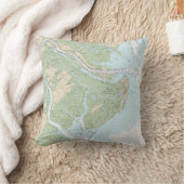 サバンナTybeeの島の航海のな図表の枕 クッション (ブランケット)