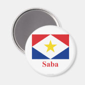 サバ国旗と名前 マグネット (正面/裏面)