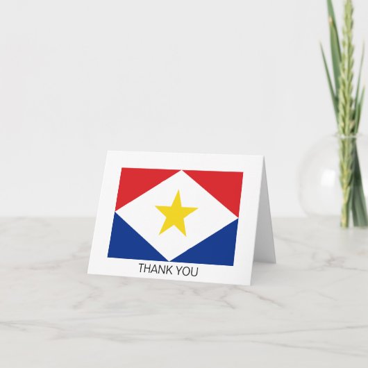 サバ国旗 サンキューカード (正面)