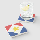 サバ国旗 ストーンコースター (横)