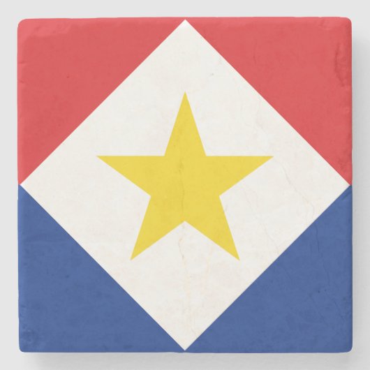 サバ国旗 ストーンコースター (正面)