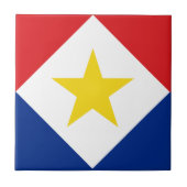 サバ国旗 タイル (正面)