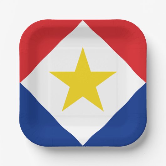 サバ国旗 ペーパープレート (正面)