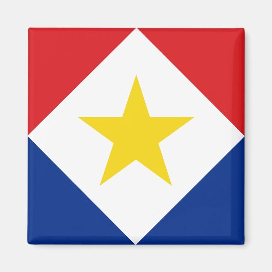 サバ島の旗 マグネット (正面)