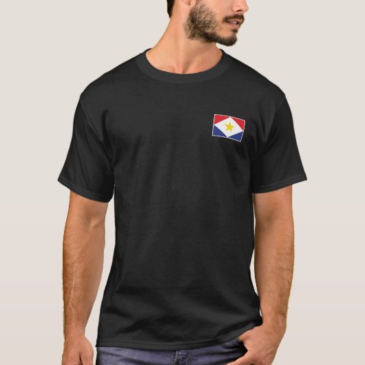 サバ島の旗Tシャツ Tシャツ (正面)