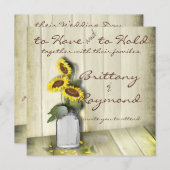 サバ素朴ラ付きカントリーメイソンジャー 招待状 (正面/裏面)