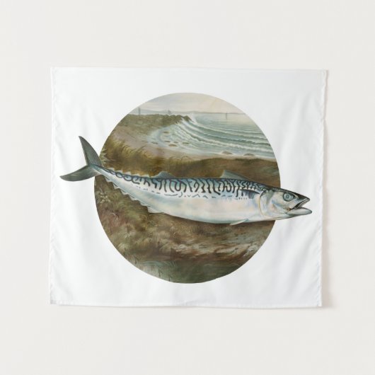 サバ魚 タペストリー (正面(横))