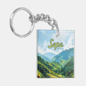 サパベトナムアジアライステラスヴィンテージトラベル キーホルダー (正面左)