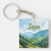 サパベトナムアジアライステラスヴィンテージトラベル キーホルダー (正面)
