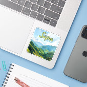 サパベトナムアジアライステラスヴィンテージトラベル シール (ノートパソコンとiPhone)