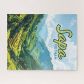 サパベトナムアジアライステラスヴィンテージトラベル ジグソーパズル (横)