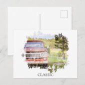 *~* サビたクラシック ヴィンテージ アンティーク ペイント トラック ポストカード (正面/裏面)