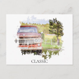 *~* サビたクラシック ヴィンテージ アンティーク ペイント トラック ポストカード