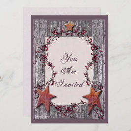 サビた星の納屋の板 招待状
