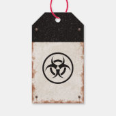 サビの危険サインのあるゾンビウイルスメッセージカード ギフトタグ (裏面)