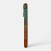 サビれた青緑色、グレンジ、スチームパンクのカスタマイズ商品 iPhone 16ケース (左側面)