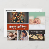 サビオレンジ ハッピーホリデーズ フォト コラージュ クリスマス (正面/裏面)