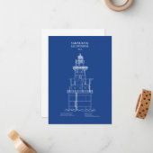 サビネバンクライトハウス – テキサス州- AD ノートカード (正面/裏面インサイチュ)