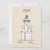 サビネバンクライトハウス – テキサス州- SBD サンキューカード (正面)