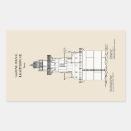 サビネバンクライトハウス – テキサス州- SBD 長方形シール