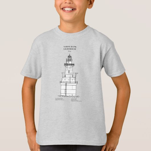 サビネバンクライトハウス – テキサス州- SBD Tシャツ (正面)