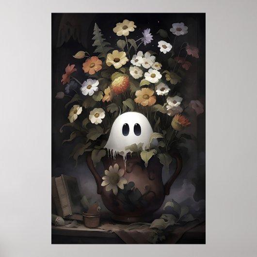 サビ色の幽霊の植木鉢の肖像画 印刷物 植物 ポスター (正面)