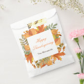 サビ色の紅葉 スクエア Thanksgiving フェイバーバッグ (封をした状態)