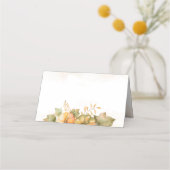 サビ葉ーカボチャ感謝家族感謝祭 プレイスカード (正面)