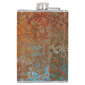サビ、緑青、グレンジ スチームパンク パーソナライズ フラスク (裏面)