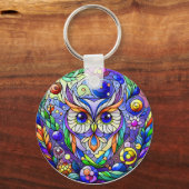 サファイアお洒落アイフクロウ キーホルダー (裏面)