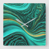 サファイアと太陽の層「ミヤ」 スクエア壁時計 (正面)