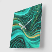 サファイアと太陽の層「ミヤ」 スクエア壁時計 (傾斜)