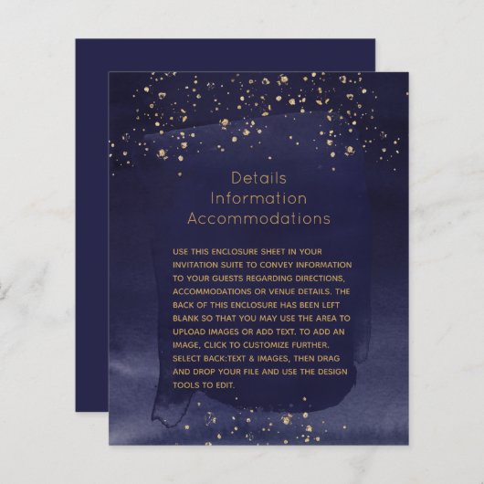 サファイアと金ゴールド結婚の詳細エンクロージャ (正面/裏面)