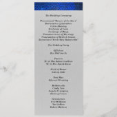 サファイアのステンドグラスの結婚式プログラムの招待状 プログラム (裏面)