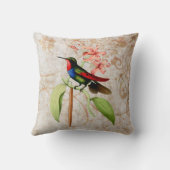 サファイアのハチドリのヴィンテージのグランジな装飾用クッション クッション (裏面)