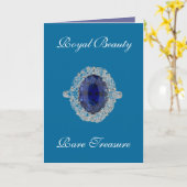 サファイアのリングの王室のな美しいカード カード (黄色い花)