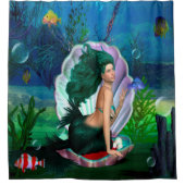 サファイアの人魚 シャワーカーテン (正面)