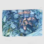 サファイアの冬の妖精の女の子の見解 ゴルフタオル (横)