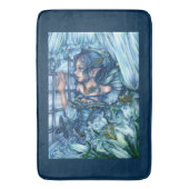 サファイアの冬の妖精の女の子の見解 バスマット (正面縦)