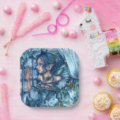 サファイアの冬の妖精の女の子の見解 ペーパープレート (パーティー)