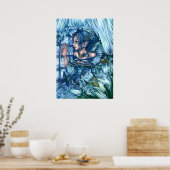 サファイアの冬の妖精の女の子の見解 ポスター (キッチン)