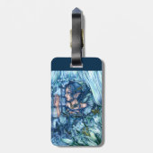 サファイアの冬の妖精の女の子の見解 ラゲッジタグ (裏面縦)