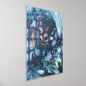 サファイアの冬の妖精の女の子の見解 箔ポスター (レイダウン)