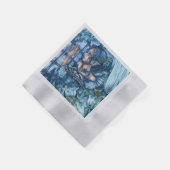 サファイアの冬の妖精の女の子の見解 縁ありカクテルナプキン (角)